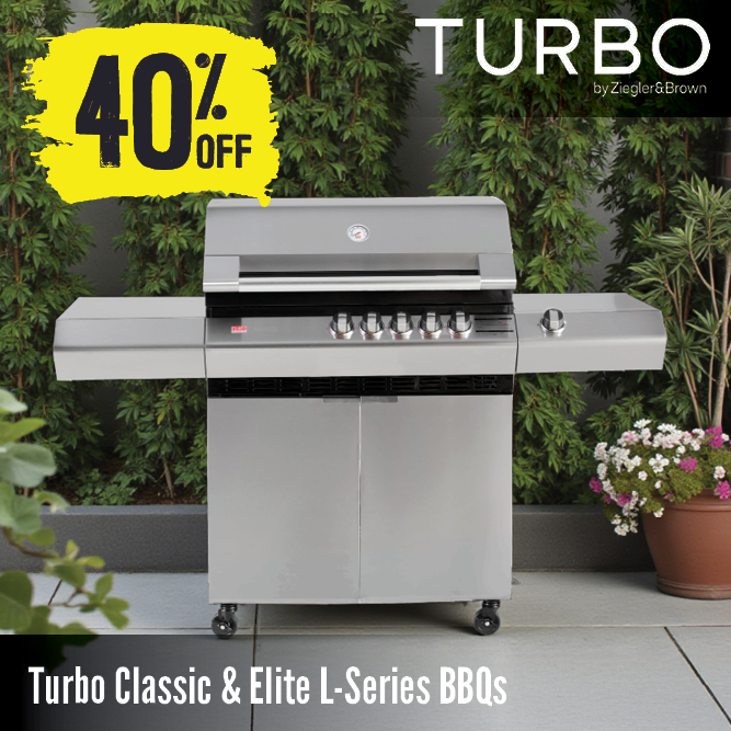 40% Off Turbo Classic & Elite L-Series BBQs | Shop Now